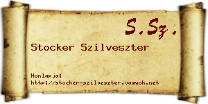 Stocker Szilveszter névjegykártya